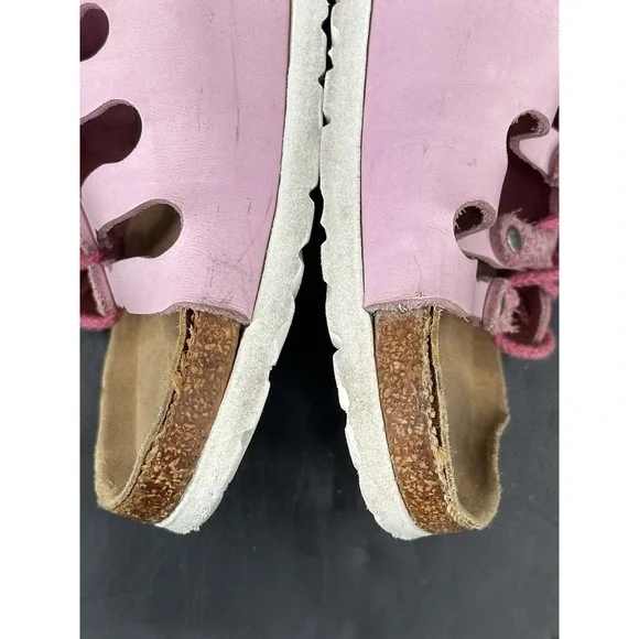 Women's‎ Birkenstock Novato Laced Pink Leather Sandals EU 37 US 6 - Picture 8 of 13